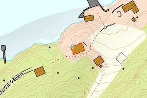 Kartbilde fra WMS-tjeneste av avviket