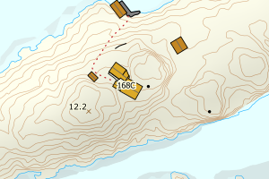 Kartbilde fra WMS-tjeneste av avviket