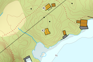 Kartbilde fra WMS-tjeneste av avviket