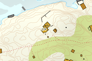 Kartbilde fra WMS-tjeneste av avviket