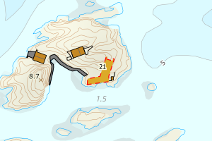 Kartbilde fra WMS-tjeneste av avviket