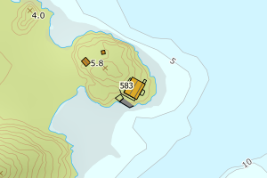 Kartbilde fra WMS-tjeneste av avviket