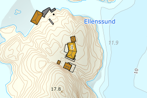 Kartbilde fra WMS-tjeneste av avviket