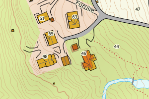 Kartbilde fra WMS-tjeneste av avviket