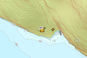 Kartbilde fra WMS-tjeneste av avviket