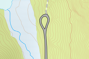 Kartbilde fra WMS-tjeneste av avviket