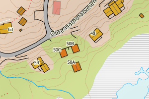 Kartbilde fra WMS-tjeneste av avviket