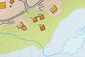 Kartbilde fra WMS-tjeneste av avviket