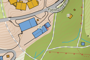 Kartbilde fra WMS-tjeneste av avviket