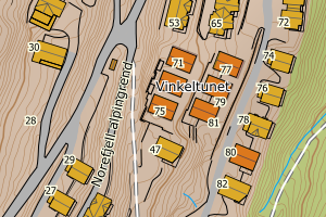 Kartbilde fra WMS-tjeneste av avviket