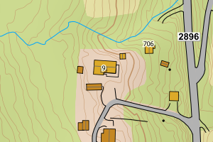 Kartbilde fra WMS-tjeneste av avviket