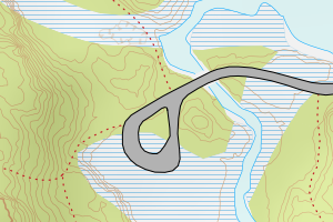 Kartbilde fra WMS-tjeneste av avviket