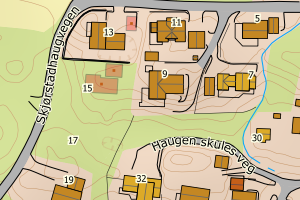 Kartbilde fra WMS-tjeneste av avviket