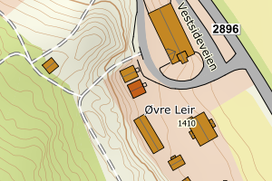 Kartbilde fra WMS-tjeneste av avviket
