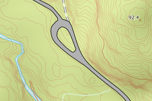 Kartbilde fra WMS-tjeneste av avviket