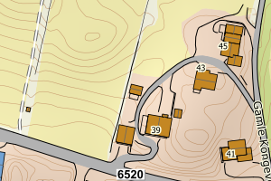 Kartbilde fra WMS-tjeneste av avviket