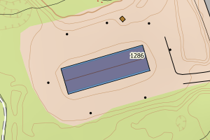 Kartbilde fra WMS-tjeneste av avviket