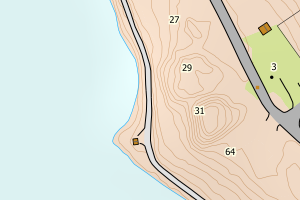 Kartbilde fra WMS-tjeneste av avviket