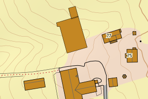 Kartbilde fra WMS-tjeneste av avviket