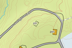 Kartbilde fra WMS-tjeneste av avviket