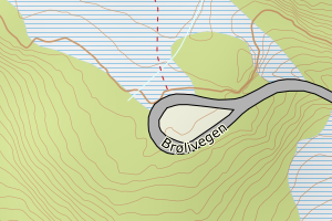 Kartbilde fra WMS-tjeneste av avviket