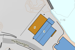 Kartbilde fra WMS-tjeneste av avviket