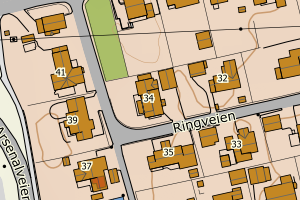 Kartbilde fra WMS-tjeneste av avviket