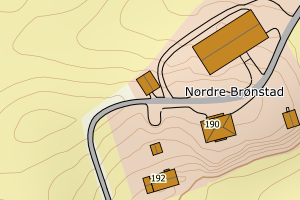 Kartbilde fra WMS-tjeneste av avviket