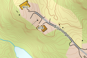 Kartbilde fra WMS-tjeneste av avviket