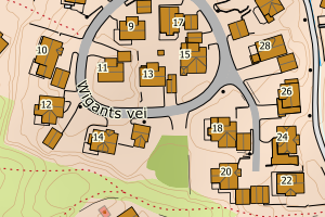 Kartbilde fra WMS-tjeneste av avviket