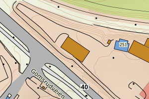 Kartbilde fra WMS-tjeneste av avviket