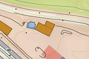 Kartbilde fra WMS-tjeneste av avviket