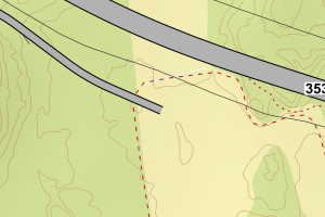 Kartbilde fra WMS-tjeneste av avviket
