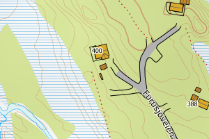 Kartbilde fra WMS-tjeneste av avviket