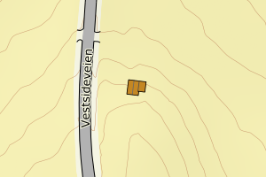 Kartbilde fra WMS-tjeneste av avviket