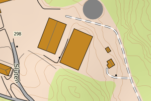 Kartbilde fra WMS-tjeneste av avviket