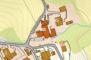 Kartbilde fra WMS-tjeneste av avviket