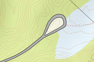 Kartbilde fra WMS-tjeneste av avviket