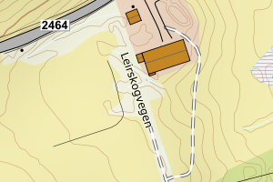 Kartbilde fra WMS-tjeneste av avviket