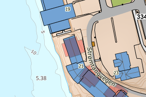 Kartbilde fra WMS-tjeneste av avviket