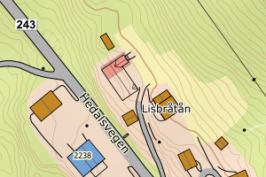 Kartbilde fra WMS-tjeneste av avviket
