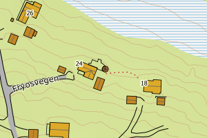 Kartbilde fra WMS-tjeneste av avviket