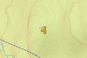 Kartbilde fra WMS-tjeneste av avviket