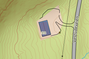 Kartbilde fra WMS-tjeneste av avviket