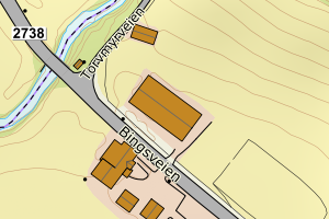 Kartbilde fra WMS-tjeneste av avviket