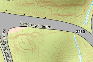 Kartbilde fra WMS-tjeneste av avviket