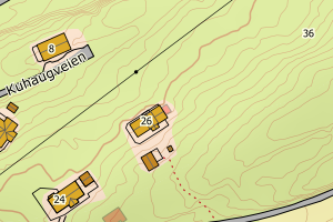 Kartbilde fra WMS-tjeneste av avviket