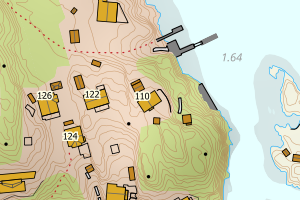 Kartbilde fra WMS-tjeneste av avviket
