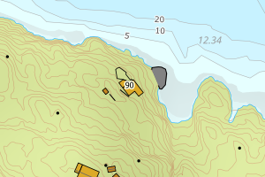 Kartbilde fra WMS-tjeneste av avviket