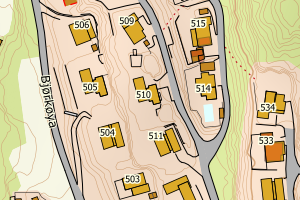 Kartbilde fra WMS-tjeneste av avviket